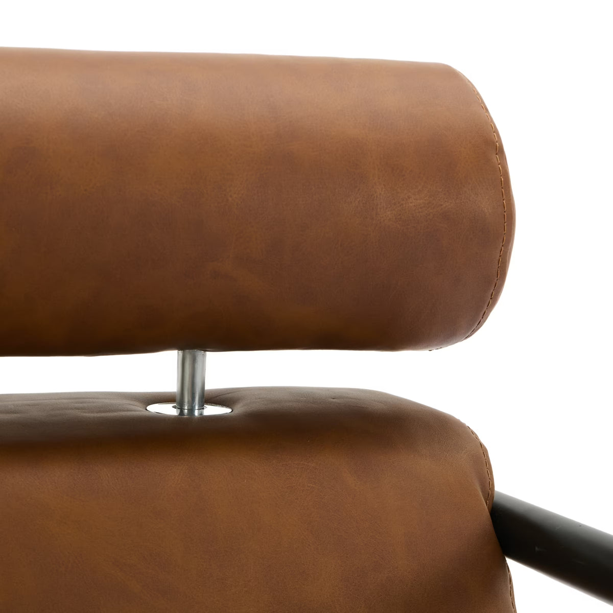 JURANYAZHU Modern Upholstered Accent Chair Metal Frame Armchair Leather Accent Chair,for Living Room, Bedroom,or Office,Brown