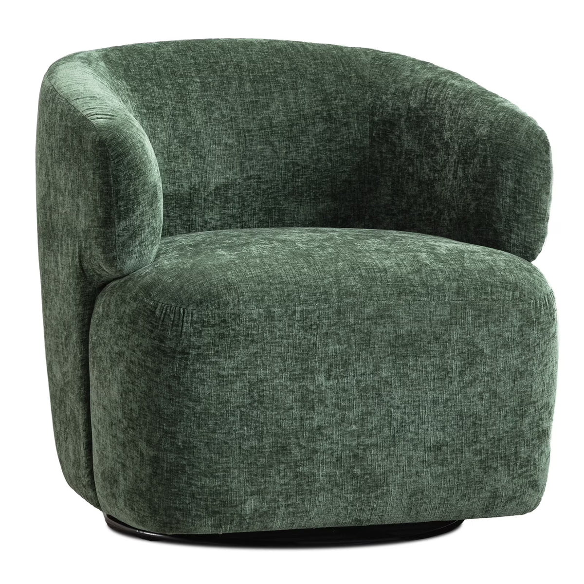 BRILHAMEZ Modern 30" Swivel Barrel Chair, Premium Chenille Fabric Round Accent Chair Comfy Club Lounge Armchair for Living Room Bedroom Office