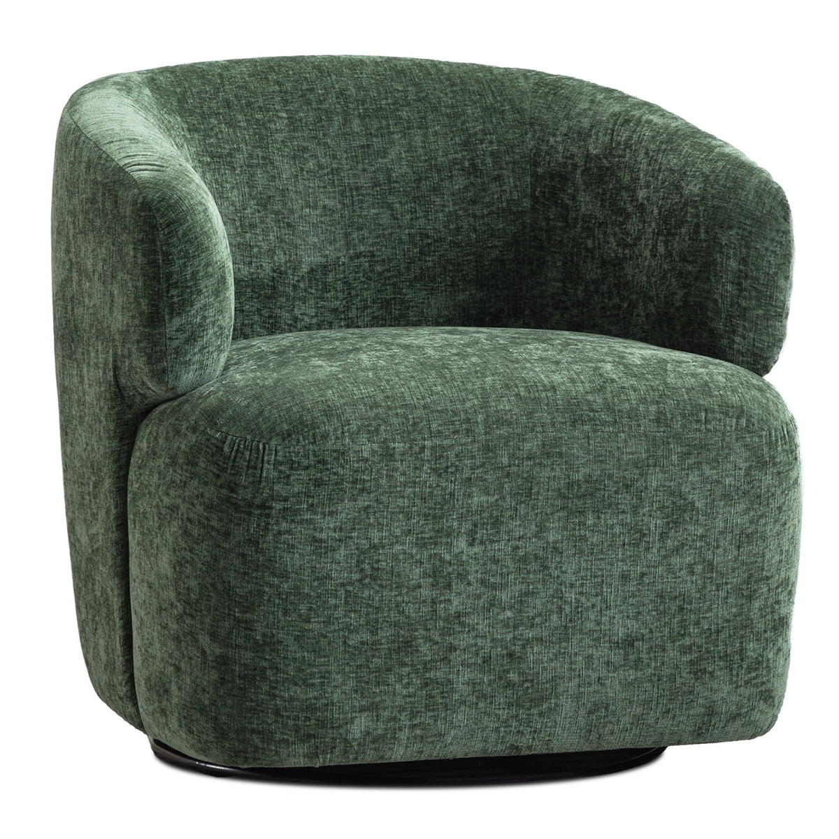 BRILHAMEZ Modern 30" Swivel Barrel Chair, Premium Chenille Fabric Round Accent Chair Comfy Club Lounge Armchair for Living Room Bedroom Office